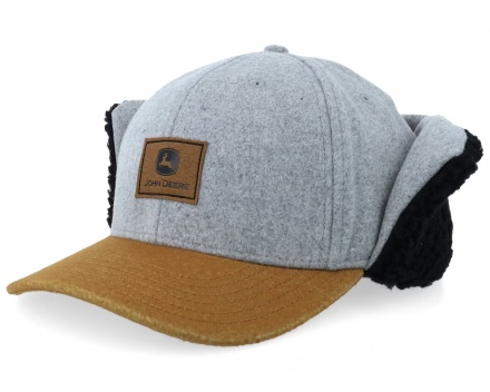 Cap - John Deere Winter Cap (grey/beige/black)