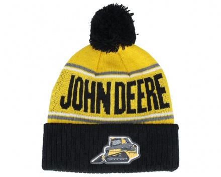 Children's beanie - John Deere Track Loader (yellow/black)