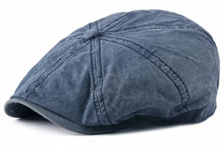 Flat cap - Gårda Bowes Cotton Newsboy Cap (blue)