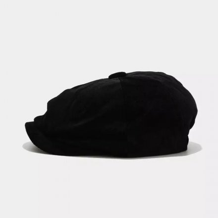 Flat cap - Gårda Belmont Corduroy Cap (black)