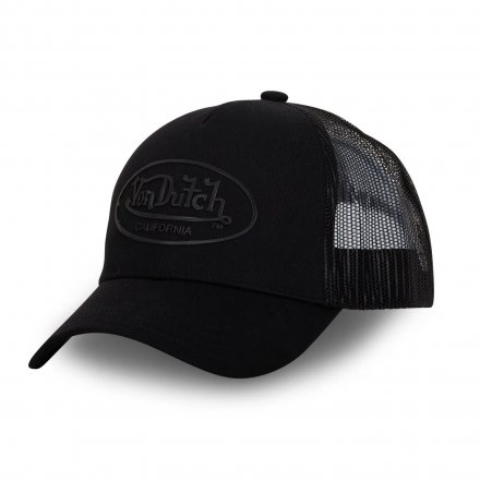 Cap - Von Dutch Oval Patch Cotton Trucker (black)