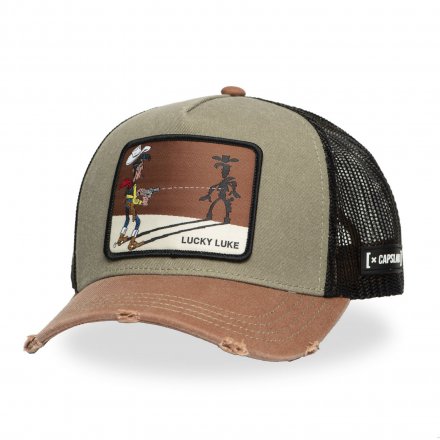 Cap - Capslab Lucky Luke Trucker (brown/grey)