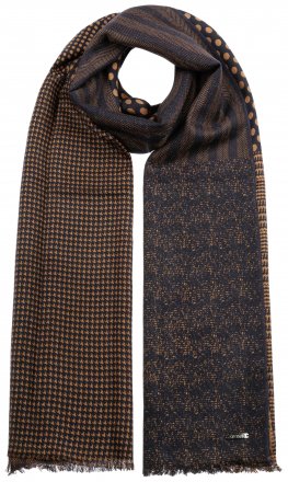 Scarfs - Stetson Wool Patchwork Scarf (blue)