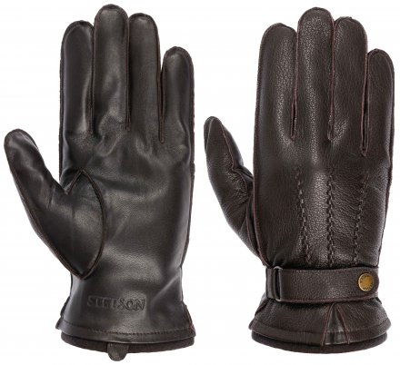 Gloves - Stetson Men's Goat/Sheep Leather (dark brown)