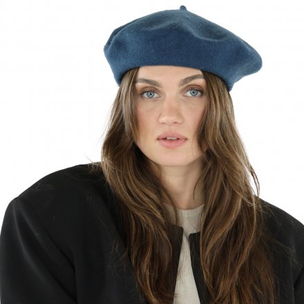 Berets - Gårda Annecy Wool Beret (petrol)