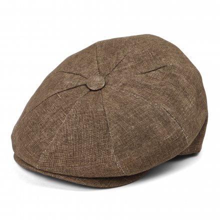 Flat cap - Gårda Vero Linen Newsboy Cap (brown)