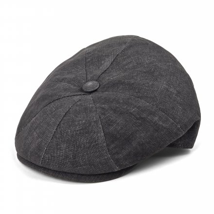 Flat cap - Gårda Vero Linen Newsboy Cap (dark grey)