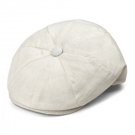 Flat cap - Gårda Vero Linen Newsboy Cap (white)