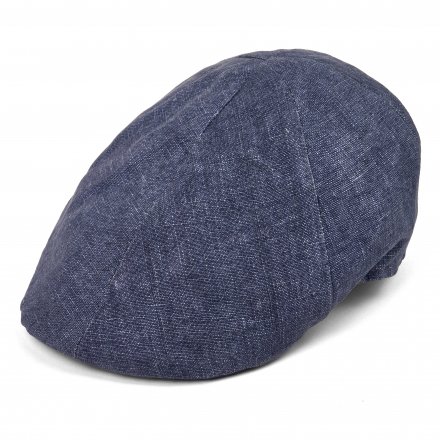Gubbkeps / Flat cap - Gårda Tallone Linen Flat Cap (blå)