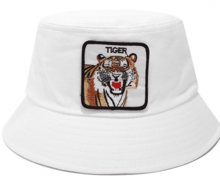 Hats - Gårda Tiger Bucket Hat (white)