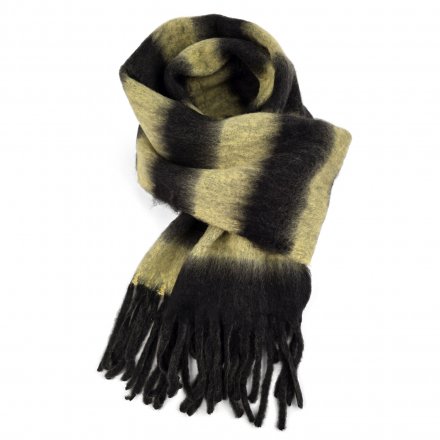 Scarves - Gårda Dinibor Striped Scarf (khaki/black)