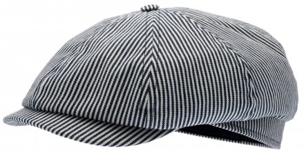 Flat cap - CTH Ericson Alan Candy Stripe (blue/white)
