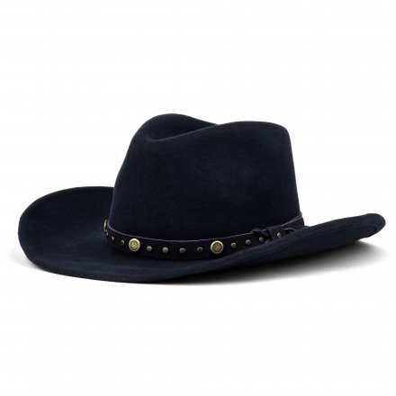 Hats - Gårda Bowmont Crushable Wool felt Western hat (blue)