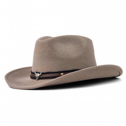 Hats - Gårda Santaquin Crushable Wool felt Western hat (taupe)
