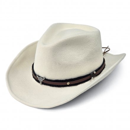 Hats - Gårda Santaquin Crushable Wool felt Western hat (white)