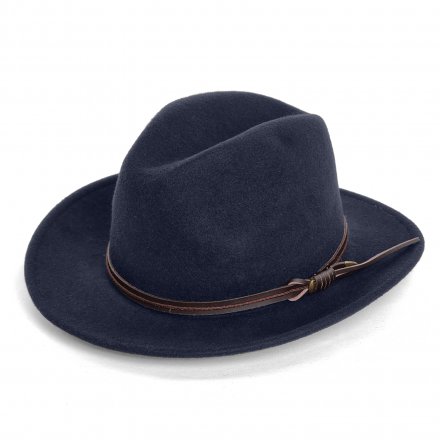 Hats - Gårda Vicenza Crushable Wool felt Fedora (blue)