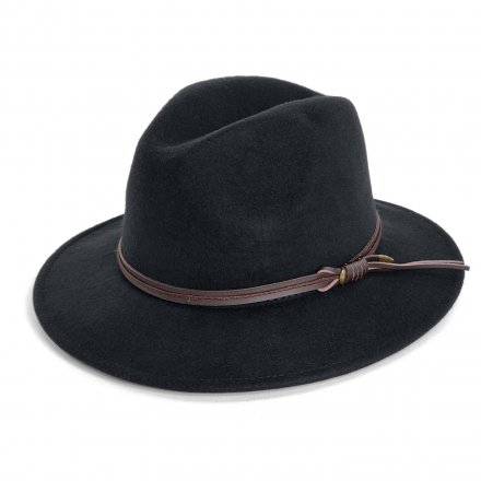 Hats - Gårda Vicenza Crushable Wool felt Fedora (black)