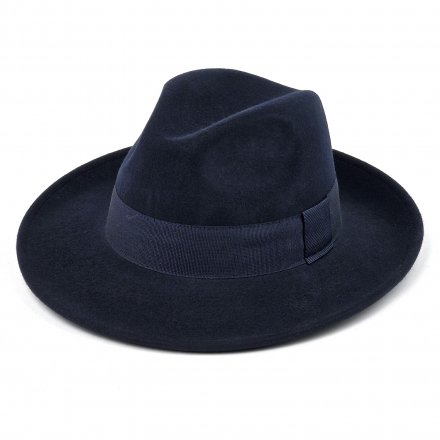Hats - Gårda Volterra Fedora Wool Hat (navy)