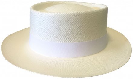 Hats - Maki Round Crown Panama With White Band (white)