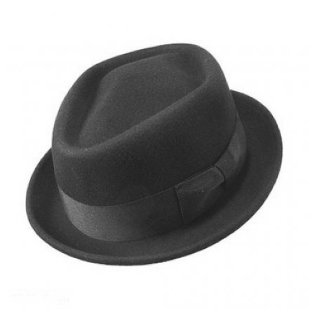 Hats - Diamond Crown Pork Pie Hat (black)