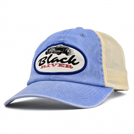 Cap - Black River Hot Rod Washed Trucker (light blue/cream)