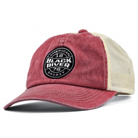 Cap - Black River Knoxville Washed Trucker (red/cream)