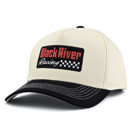 Cap - Black River Racing Cotton Snapback (off-white/black)