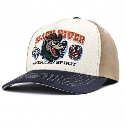 Cap - Black River Gambler Cotton Cap (off-white/beige/navy)