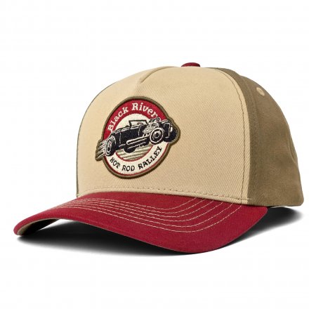 Cap - Black River Rebel Cotton Cap (beige/green/red)