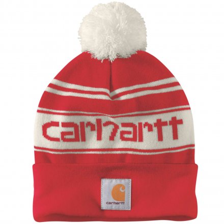 Beanies - Carhartt Knit Cuffed Logo Beanie (Red/Winter)