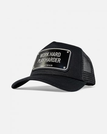 Caps - John Hatter - Work Hard Play Harder - Aluminium Edition (black)