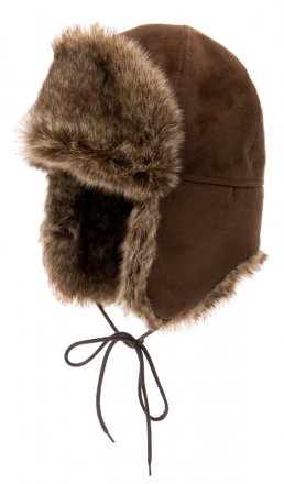 Trapper hat - CTH Ericson Esbjörn Junior Faux Fur Hat (Brown)