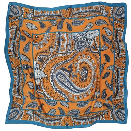 Scarf - Gårda Paisley Satin Scarf (orange)