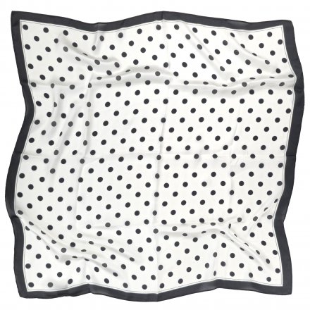Scarf - Gårda Polka Dot Satin Scarf (white)