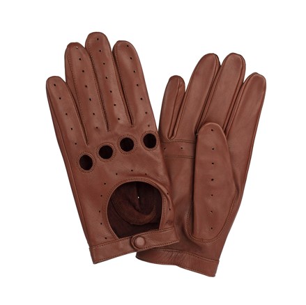 Gloves - HK Ladies Driving glove Hairsheep (Cognac)