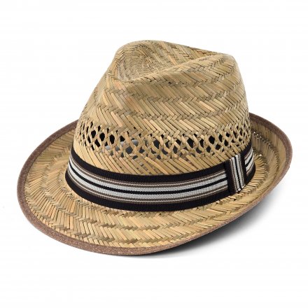 Straw Hat - Gårda Agulo Natural Straw Trilby (natural/brown)