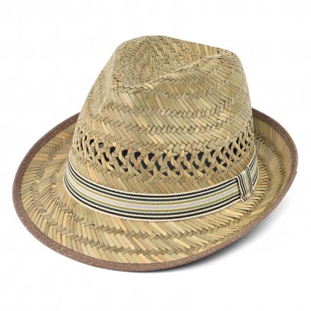 Straw Hat - Gårda Agulo Natural Straw Trilby (natural/cream)