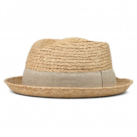 Straw Hat - Gårda Serreta Raffia Trilby (light natural/light grey)