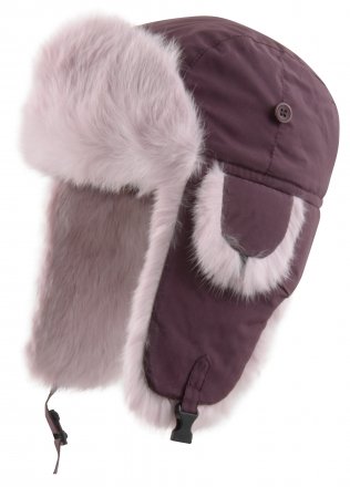 Trapper hat - MJM Ladies Trapper Hat Taslan with Rabbit Fur (Lavender)