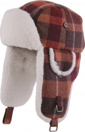 Trapper hat - MJM Trapper Hat with Faux Lambskin (Red)