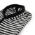 Balaclava - Gårda Valloire Striped Wool Mix Balaclava (black/white)