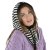 Balaclava - Gårda Valloire Striped Wool Mix Balaclava (black/white)