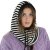 Balaclava - Gårda Valloire Striped Wool Mix Balaclava (black/white)