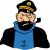 Fiddler cap - CTH Ericson Captain Haddock Mariner's Cap (blue)