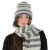 Scarves - Gårda Grindelwald Striped Wool Mix Scarf (beige/grey)