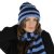 Scarves - Gårda Grindelwald Striped Wool Mix Scarf (blue)