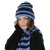 Scarves - Gårda Grindelwald Striped Wool Mix Scarf (blue)