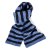 Scarves - Gårda Grindelwald Striped Wool Mix Scarf (blue)