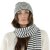 Scarves - Gårda Engelberg Striped Wool Mix Scarf (dark grey/white)