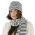 Scarves - Gårda Engelberg Striped Wool Mix Scarf (dark grey/white)
